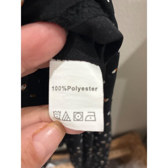 Rusttydustty Dress Modern Bohemia Embroidered maxi with white polka dot size 1X - Picture 6 of 7